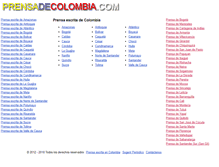 Tablet Screenshot of prensadecolombia.com